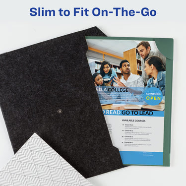 Avery Corner Lock Document Sleeves for 3 Ring Binders, 1 Sage Green Plastic Sleeve (47836) 1 Cover